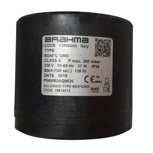 Brahma Solenoid Coil BE9*GMO &mdash; Solenoid Valves by Brahma, Type BE9*GMO