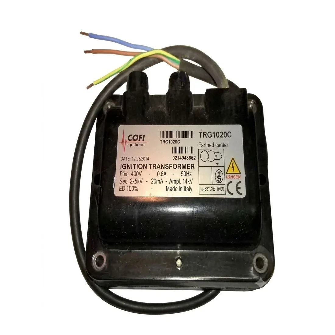 Cofi Ignition Transformer TRG1020C &mdash; Ignition Transformers by Cofi, Type TRG1020C