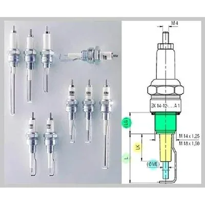 Angled (Bent-Tip) Special Ignition Electrode — Threaded Spark-Plug Type Igniter